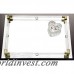 Three Posts Mirror Vanity Tray with Gold Corner Accents THPS2267
